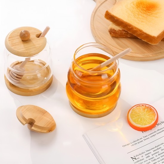 Glass Honey Jar